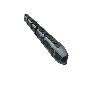 Low Poly Tram 14_separate wagon